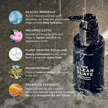 Caldera + Lab Men’s Skincare Set – The Regimen Rich: Cleanser, Moisturizer & Night Serum | Hydrating, Firming & Smoothing | Niacinamide, Clean, All Skin Types