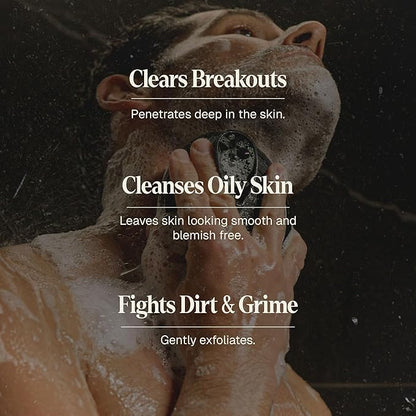 Black Wolf Face Wash and Oil-Free Moisturizer Gel Bundle for Oily Skin, Deep Clean- 2pc Bundle- Charcoal Powder and Salicylic Acid Reduce Acne Breakouts and Cleanse Your Skin- Gift Set for Men