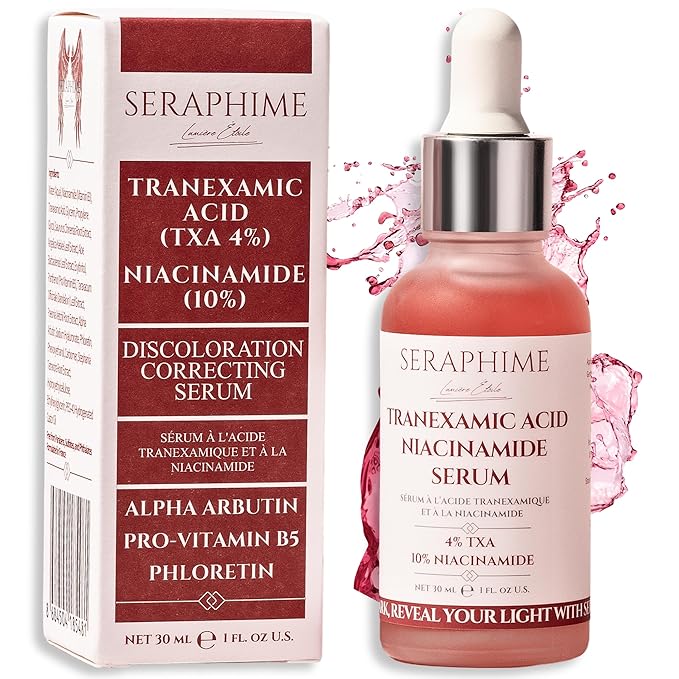 Tranexamic Acid TXA 4% + Niacinamide 10% Serum – Discoloration Correcting Serum with Alpha Arbutin, Pro-Vitamin B5, Phloretin Dark Spot, Hyperpigmentation, Uneven Skin Tone Corrector 1 fl oz