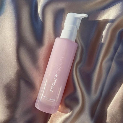 Fitglow Beauty Calm Cleanser | Gentle Milky Face Cleanser for Sensitive Skin | Hydrating & Balancing Facial Wash with Ceramides & Cucumber | Makeup Remover | Plant-Based, Fragrance-Free | 120ml